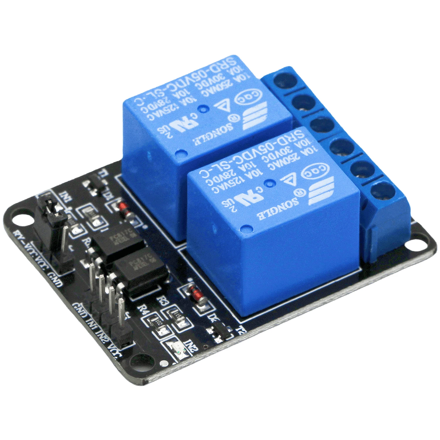 5V 12V Relay Module 2 Channel Low Level Trigger Board Shield with Optocoupler Relay Output for PIC AVR DSP ARM MCU Arduino