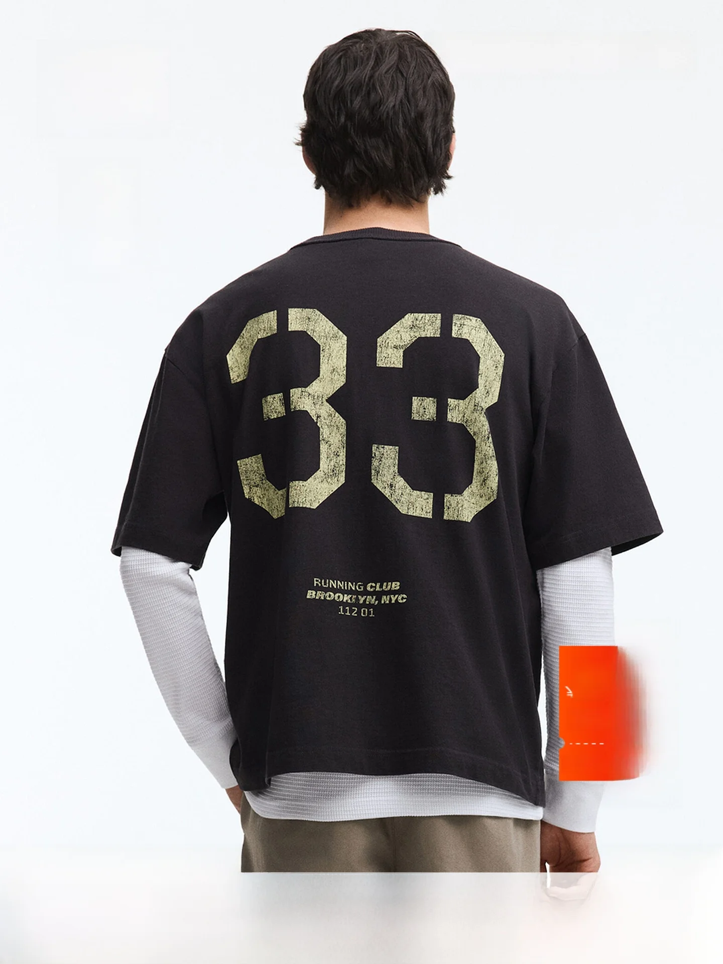 

H&M Men's Loose Fit Printed T-Shirt Casual Fashion Summer 2026 Simple Design Comfortable Cotton Short Sleeve Tee