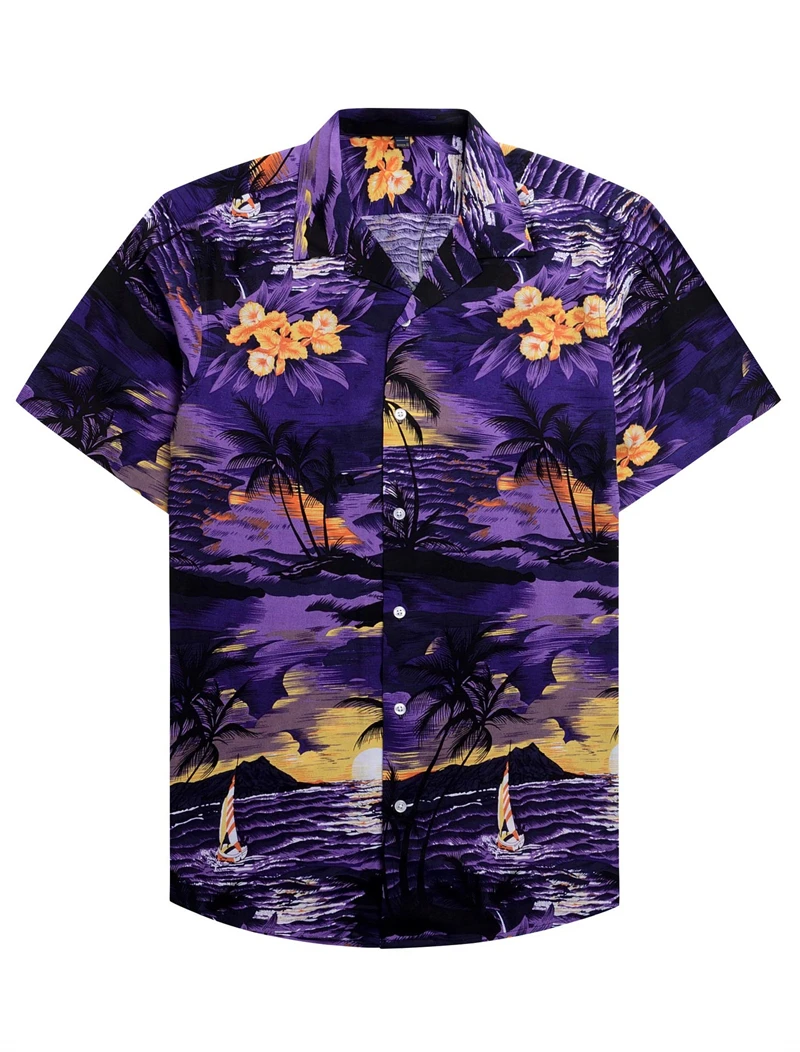 

2024 Men's Fine Floral Elements Printed Button-Down Shirt Men's Fashion Comfort Ultra-Thin Button-Down Shirt Men's Casual