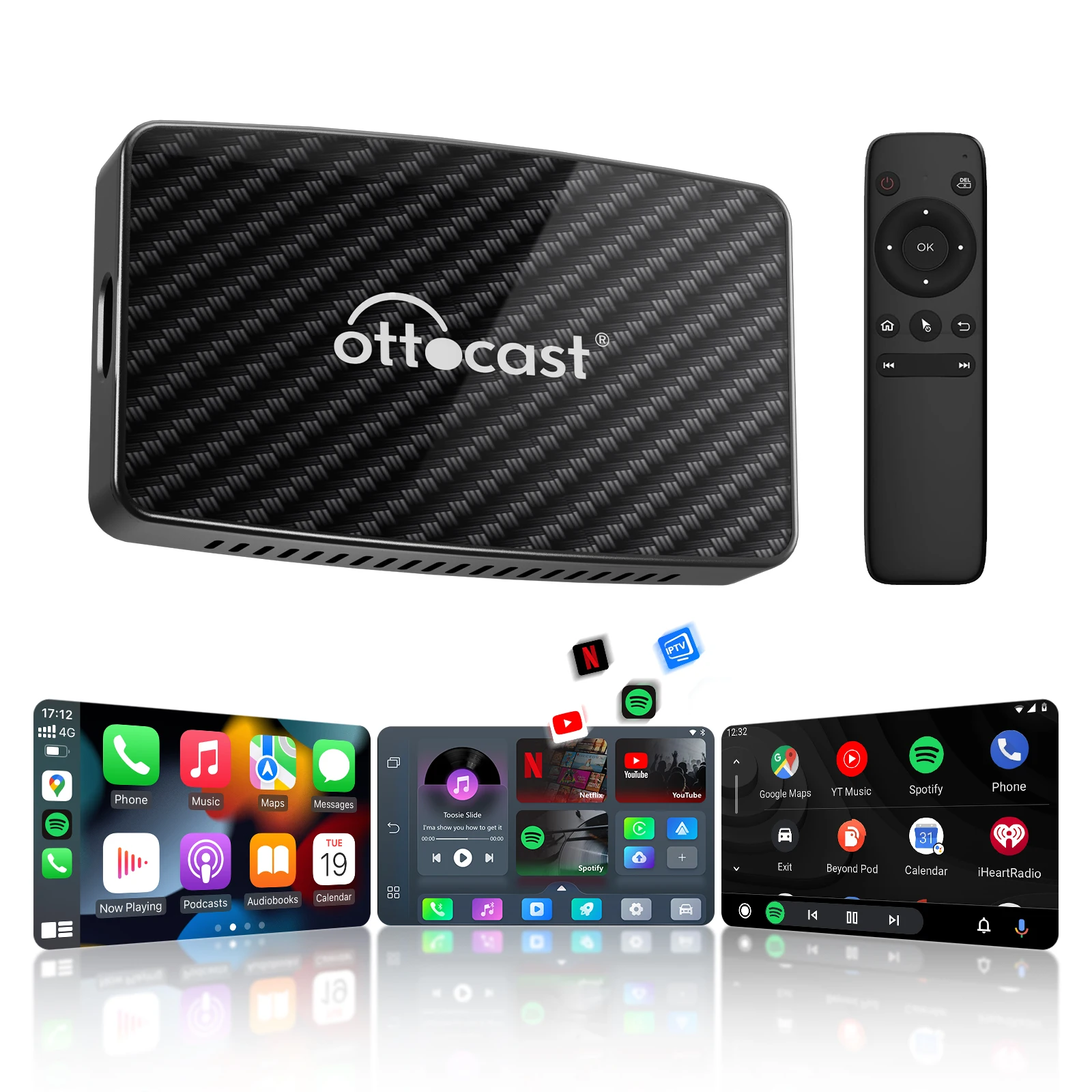 

Ottocast Play2Video Pro Wireless for Original Multimedia Player 3in1 System Netflix & YouTube Carplay Ai Box FOR VW