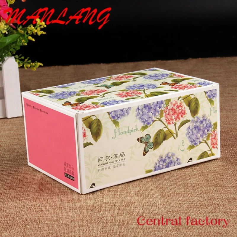 Custom  Custom Folding Tea Bags Paper Dried Fruit White Boxes For Food Dry Fruit Packaging