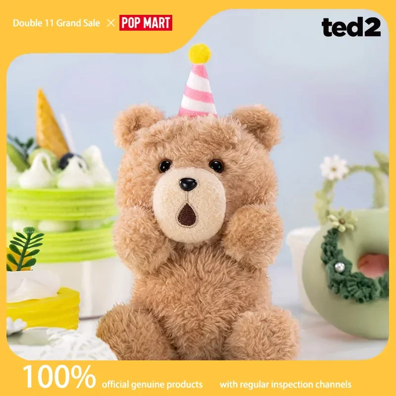 

Genuine Popmart Collaborates With Ted 2 Ted Bear Articulated Plush Keychain Blind Box Trendy Toy Gift Mysterious Box Trendy Toys