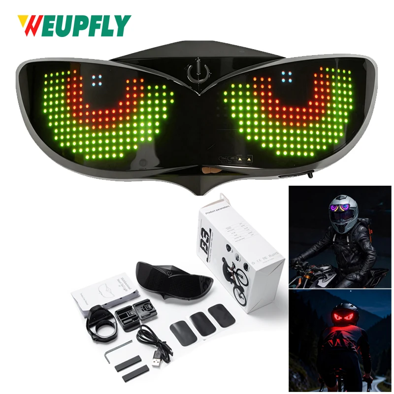 AliExpress NONE Smart LED Helmet Display (Without Helmet) - Bicycle Helmet LED Display, Ebike Helmet with App, Cycling Helmets with Turn Signals