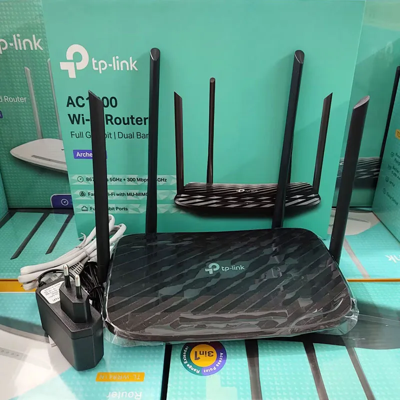 TP-link Archer C5 AC1200 Wif-Fi Wireless Full Gigabit Router, Dual Band,865Mbps 5GHz+ 300Mbps 2.4GHz Faster Wi-Fi with MU-MIMO