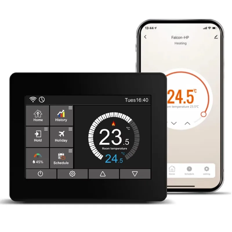 Многопротокольный интеллектуальный термостат с сенсорным экраном — совместимый с Zigbee/ /LoRaWAN/Modbus/BACnet, программируемый контроллер HVAC Многопротокольный интеллектуальный термостат с сенсорным экраном — совместимый с Zigbee/ /LoRaWAN/Modbus/BACnet, программируемый контроллер HVAC