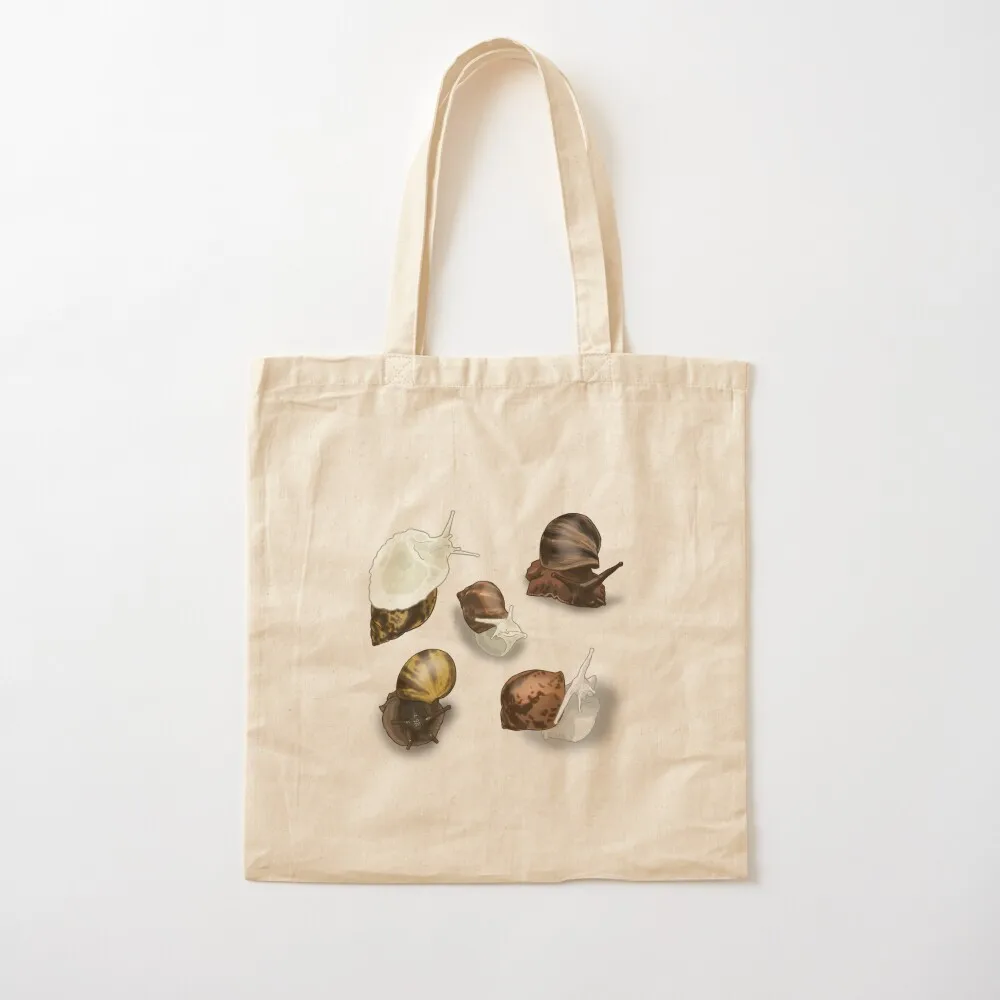 

giant african land snail pattern Tote Bag Custom bag Women's shopper bag tote bags men Canvas Tote