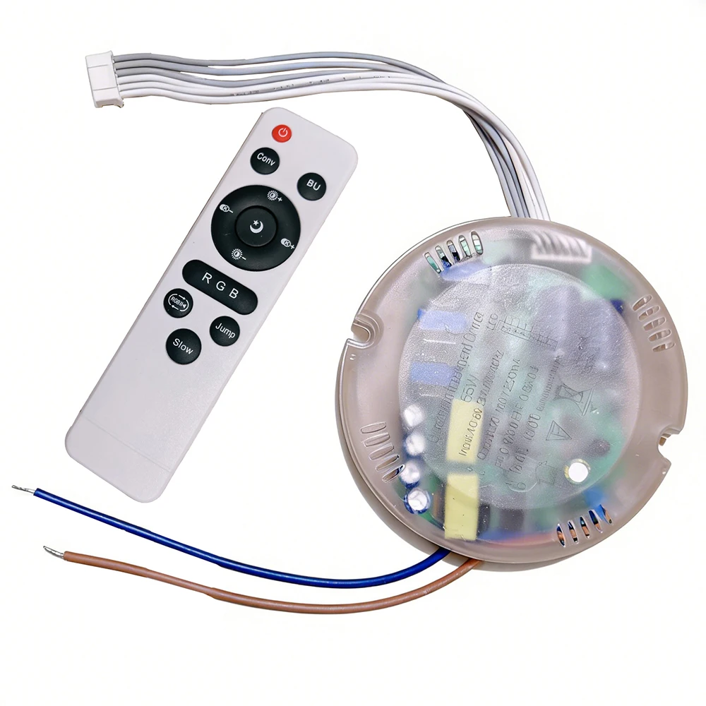 Power Input 220V LED Isolation driver remote intelligent LED transformer 37-60W+RGB (40-60W)X2 for dimmable colo image 3