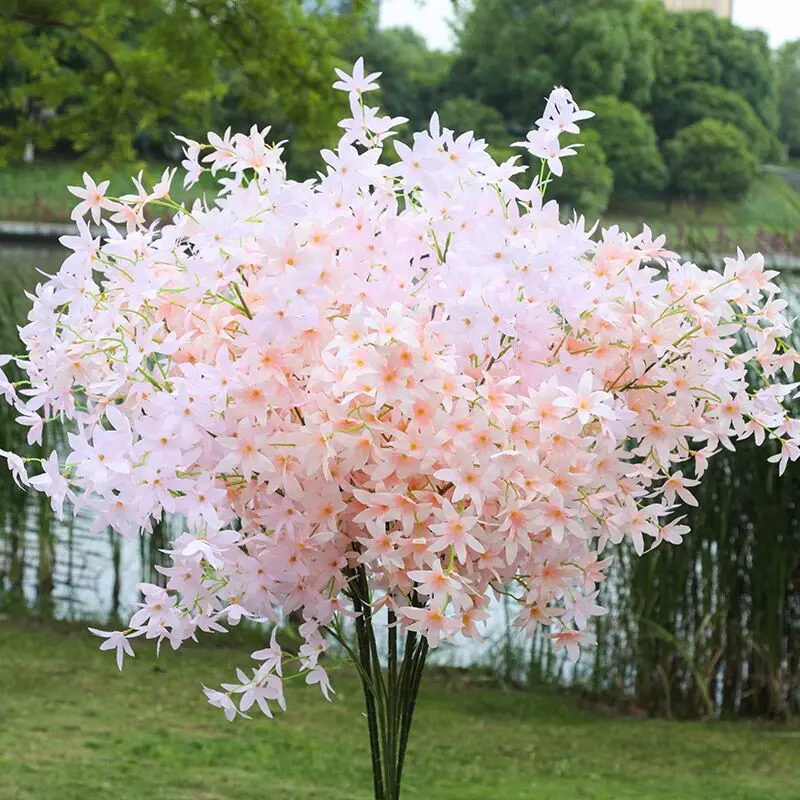 

Simulation bouquet Oncidium Plastic flower path placement photography arrangement artificial flower home wedding decoration