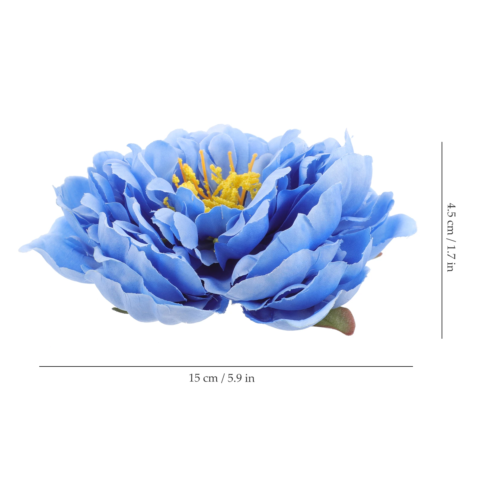 

Simulated Peony Hair Clip Wedding Bridal Accessories for Women Big Flower Metal Barrette Bride