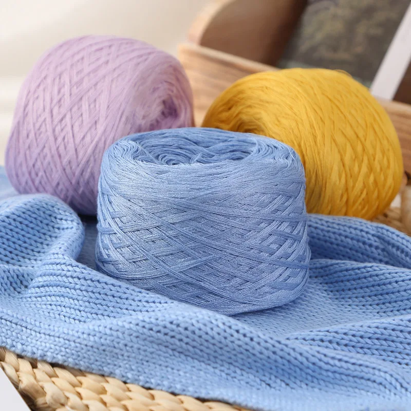98% Bamboo Fiber 2% Egyptian Cotton Yarn 100g Soft Hand Knitting Crochet Thread for Baby Clothes Lace Shawl Cardigan Scarf