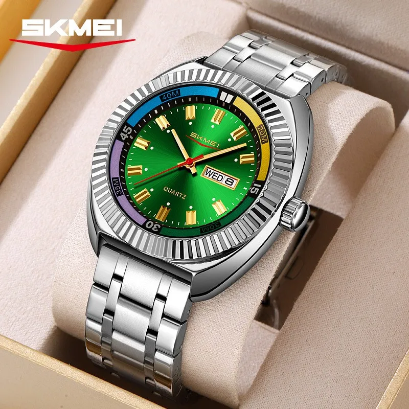 

Wristwatches SKMEI 9353 Stopwatch Fashion Waterproof Men StainlSteel