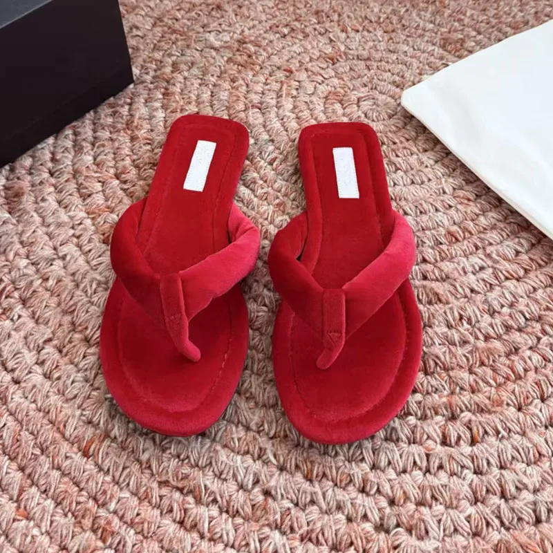 Designer Brand Original Velvet Clip On Mueller Sandals, Fashionable And Versatile For Women Wearing Flat flip Flops