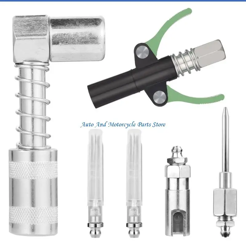 

P9FD 6Pcs Grease Injection Nozzle Set 90 Degree Angled Coupler For Mechanical Lubrica