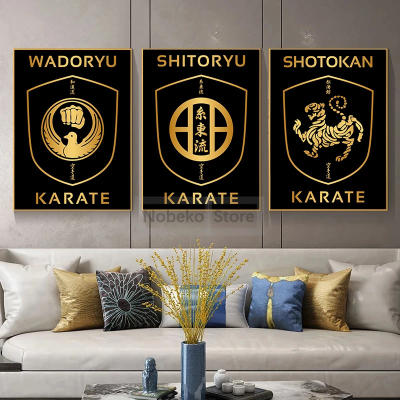 Martial Taekwondo Karate Kendo Seven Virtues Of Bushido Budokan Poster Prints Canvas Painting Wall Art Pictures Home Room Decor