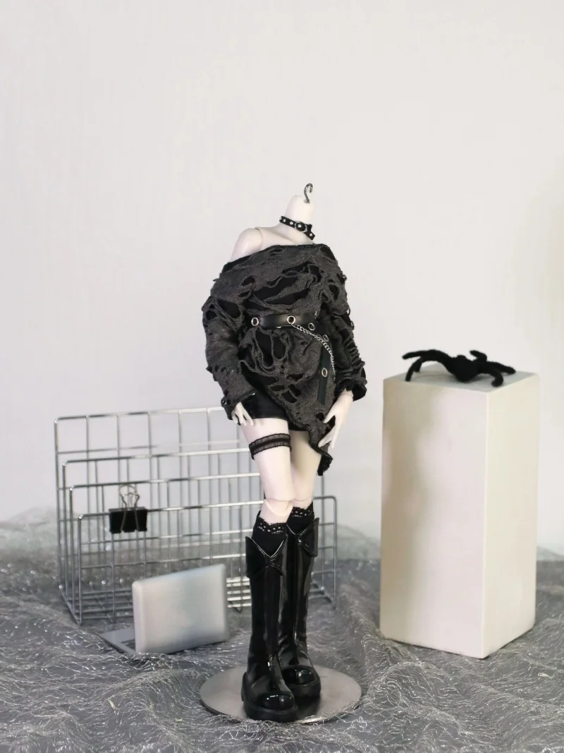 เสื้อผ้าตุ๊กตา bjd เหมาะสำหรับเสื้อเปิดไหล่ผ่าสูงขนาด 1-4, กางเกงหนัง และอุปกรณ์เสริมตุ๊กตา