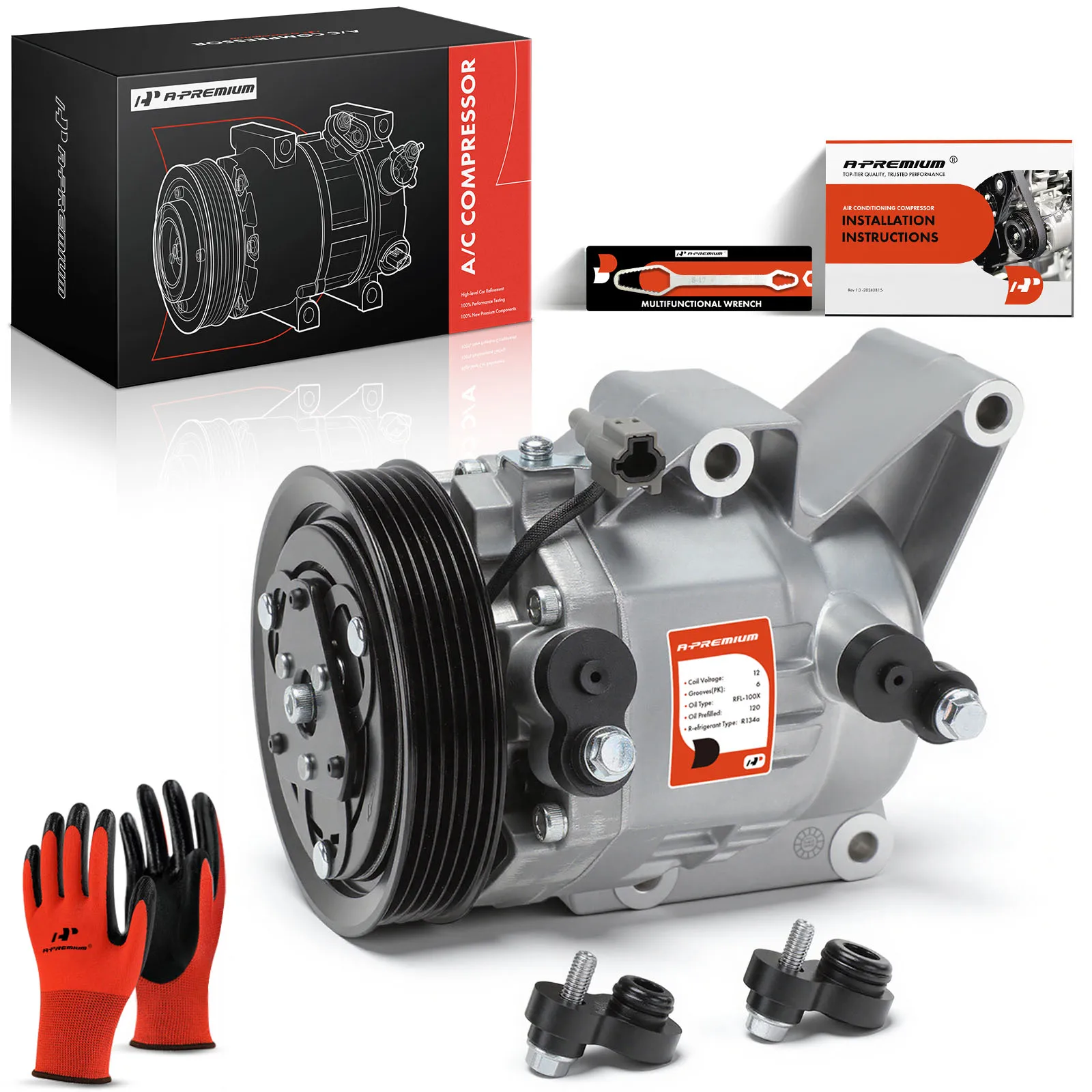 A-Premium AC Compressor with Clutch for Mazda MX-5 Miata MX-5 2006-2015