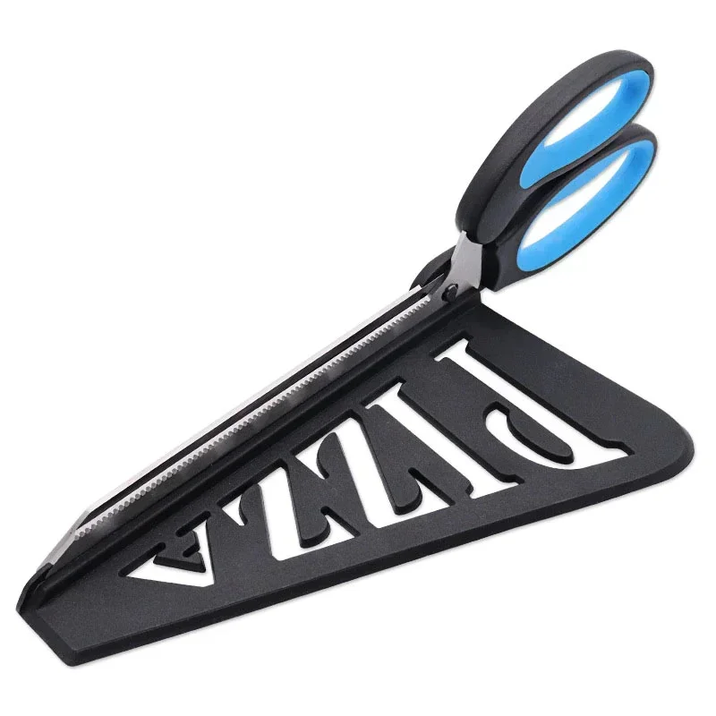 Stainless Steel Pastry Cutting Tool Pizza Scissors With Server Tray Baked Food Cutter Multifunctional Slicer Kitchen Cook Gadget