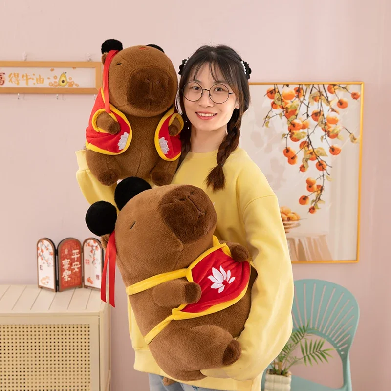

Горячая 50 см Nezha Capybara плюшевые игрушки Kawaii милая капибара мягкие животные аниме мягкая подушка игрушка декор комнаты детский подарок на день рождения