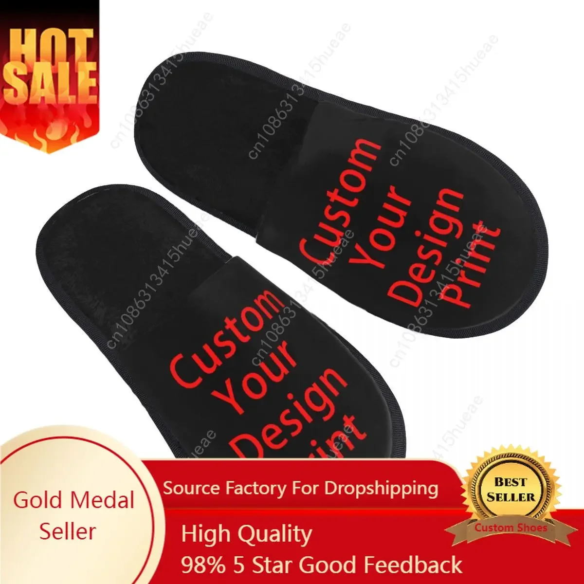 Memory Foam Custom Your Design Slippers Women Comfy Warm Customized Logo Printed House Slippers