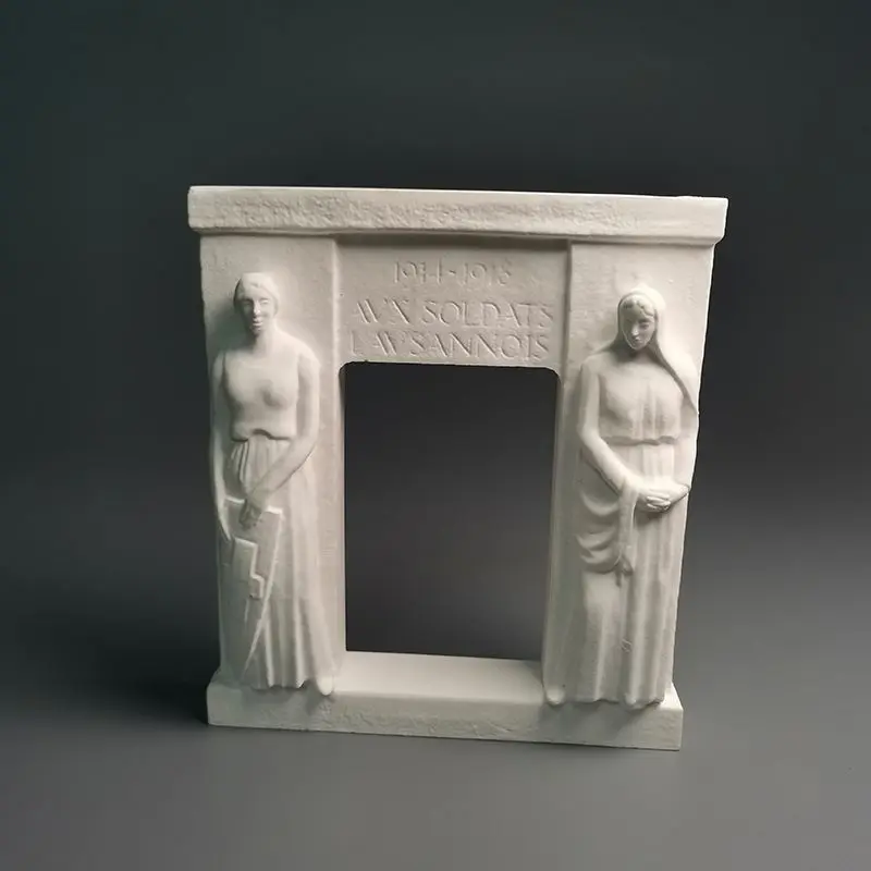 

Plaster/Cement Landscape Swiss Lausanne Memorial Hall Art Decorative Ornament Home Decor Miniature Creative Architecture