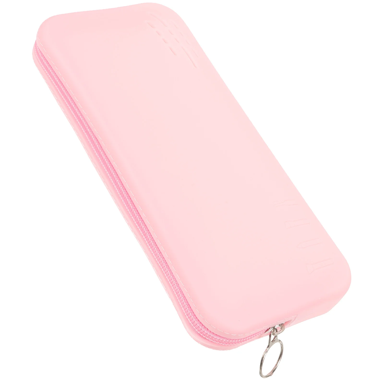 

Silicone Makeup Brush Case Portable Travel Bag Pink Zipper Pouch Compact Lightweight Tool Holder Storage