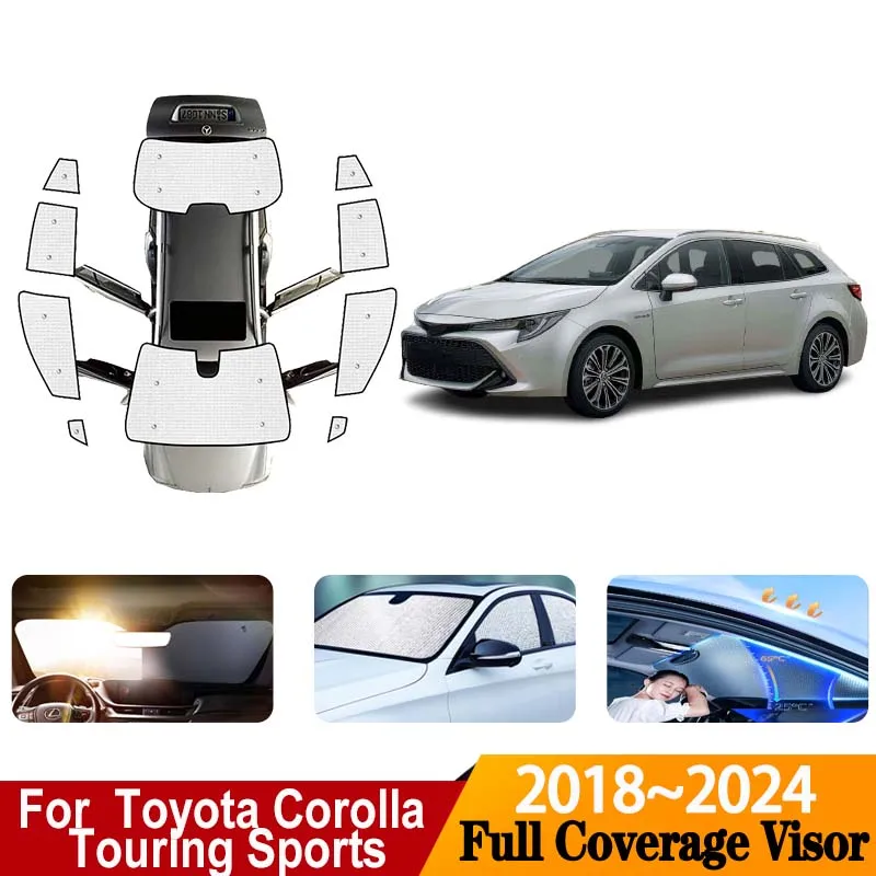 

Sun Visors For Toyota Corolla Touring Sports 2024 Accessories E210 2018-2023 Anti-UV Windows Sunshade Coverages Car Accessories