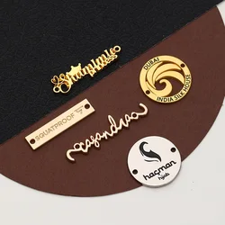 Custom Metal Logo Tags for Clothing, Handbags & Backpacks Personalized Branding Labels High  Quality Durable Metal Tags