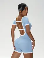 Monos para mujer, pantalones cortos de Yoga, pelele deportivo sin mangas para mujer, monos de verano para Yoga, trajes ajustados para gimnasio y Fitness