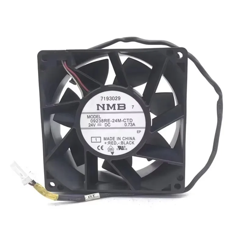 Original 09238RE-24M-CTD 24V 0.73A 9CM 92 * 92 * 38MM 3-wire waterproof frequency converter equipment cooling fan