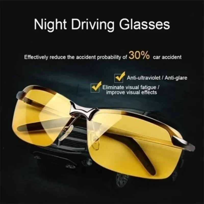 Top Anti-glare Day Night Vision Glasses For Driving Men Polarized Sunglasses Photochromic Driver Goggles Glasses zonnebril heren