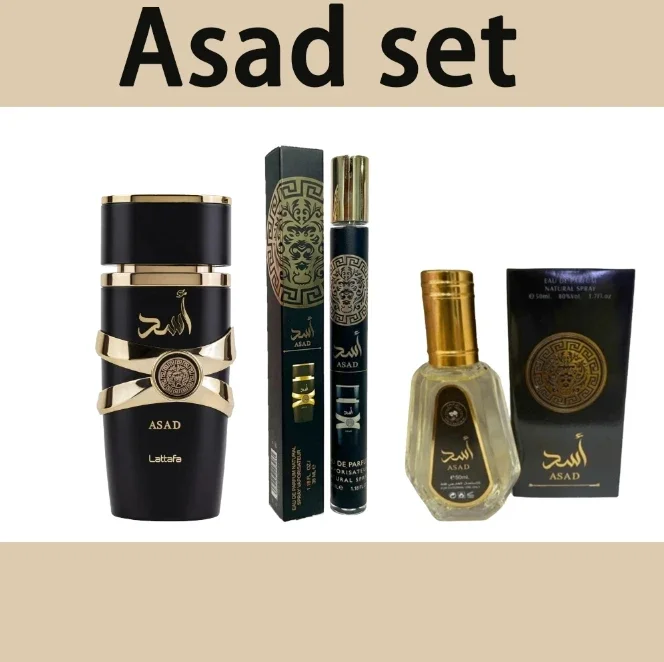 100ml Original Asad Men\'s Eau De Toilette Spray Set Lasting Fragrance High Quality Portable Arabian Perfume Exquisite Gift