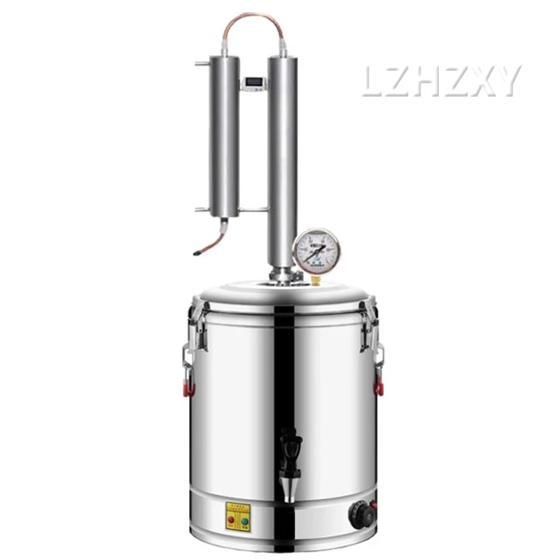 50L Alcohol whisky Moonshine todavía pequeño vaporizador de vino máquina de destilación de rocío puro Extractor de aceite esencial pequeño para el hogar