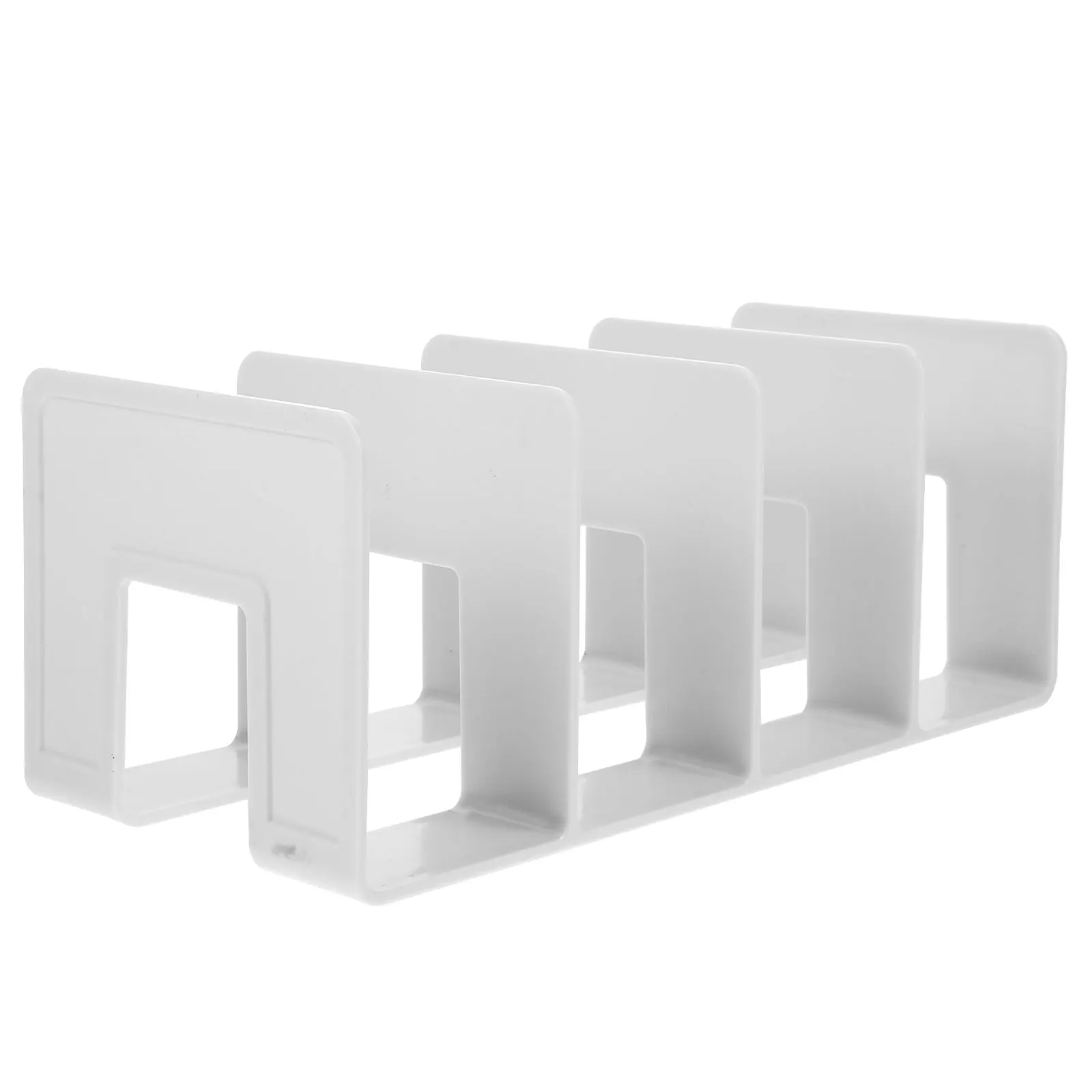 4 Bookends ganizer Sturdy Plastic Desktop Document Holder Shelf Decorative Book Ends Study Office Magazine Rack
