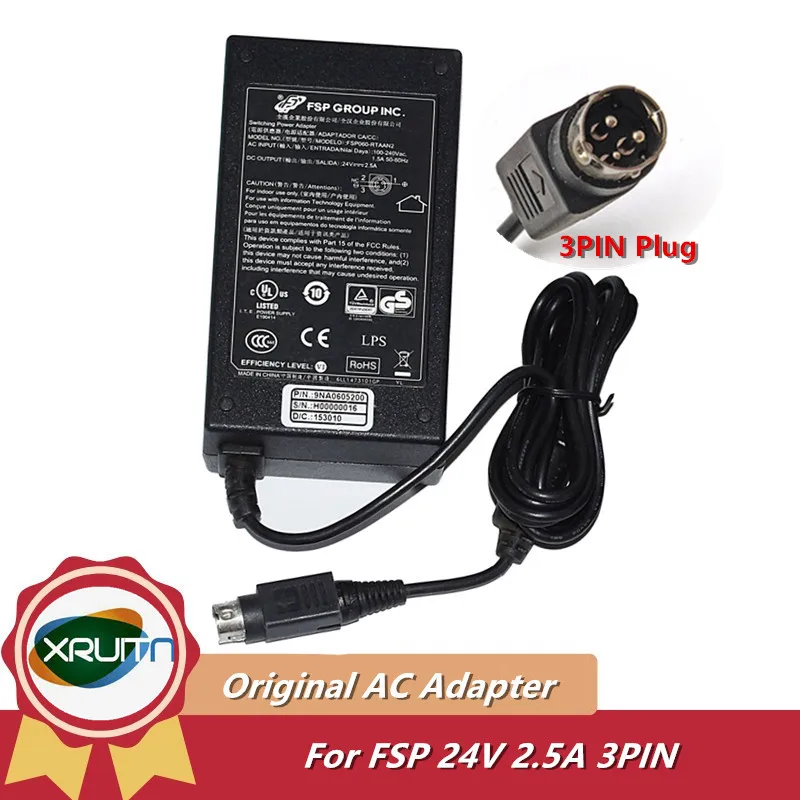 

Genuine FSP FSP060-RTAAN2 Switching AC Power Adapter Charger 24V 2.5A 60W 3PIN FSP060-RAA Printer Power Supply