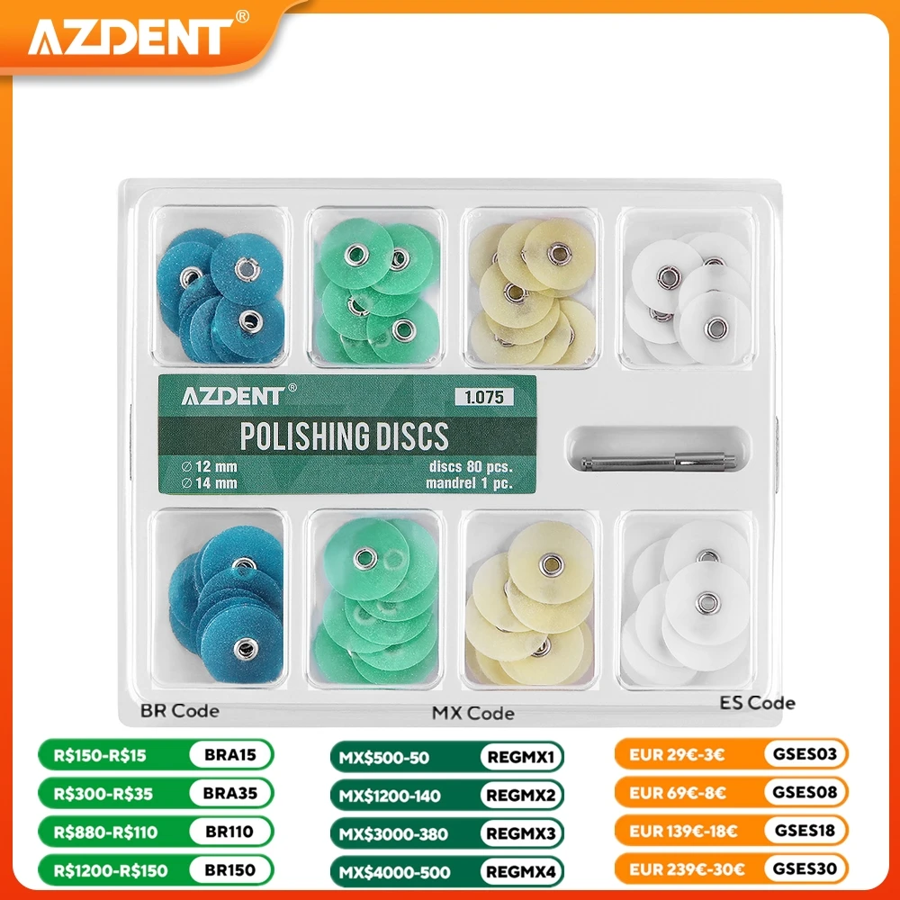 Dental Polishing Discs Gross Reduction AZDENT Contouring Mandrel Dentistry Consumables Stripes Autoclaved