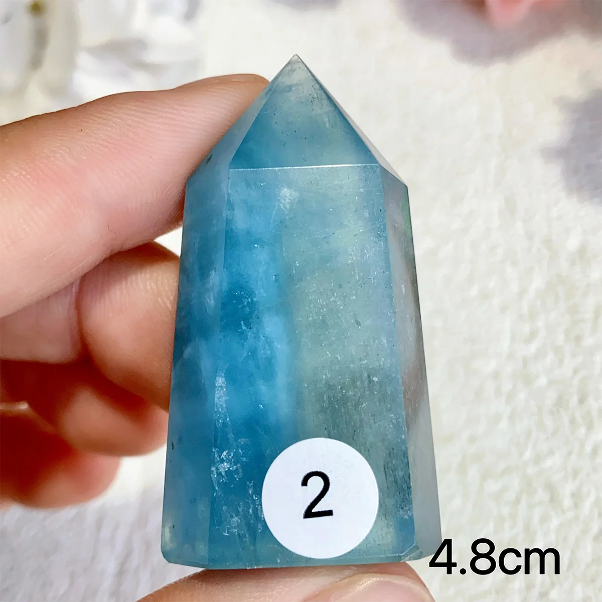 Natural Aquamarine Sapphire  Crystal Tower Exquisite Reiki Crystal Energy Sphere Home Decor Jewelry Gift