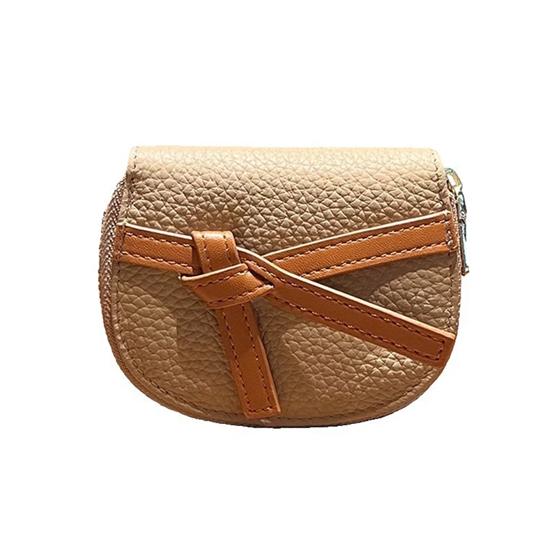 Mini porte-cartes en cuir pour femmes et filles, porte-cartes multi-cartes, sac à fermeture éclair, porte-monnaie à la mode, petit sac à cartes, rangement en poudres