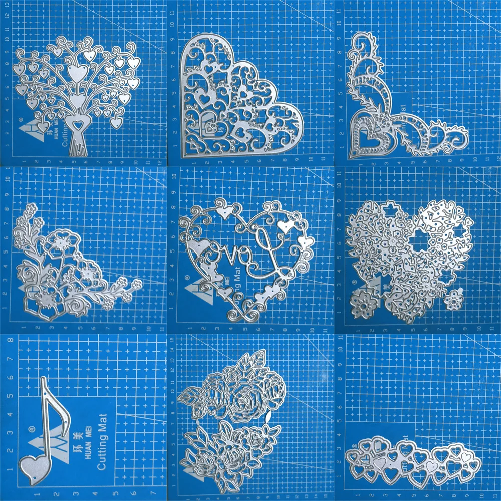 Heart flower corner Metal Cutting Dies Stencils for DIY Scrapbooking Decorative Embossing Paper Cards Handcraft Die Cut