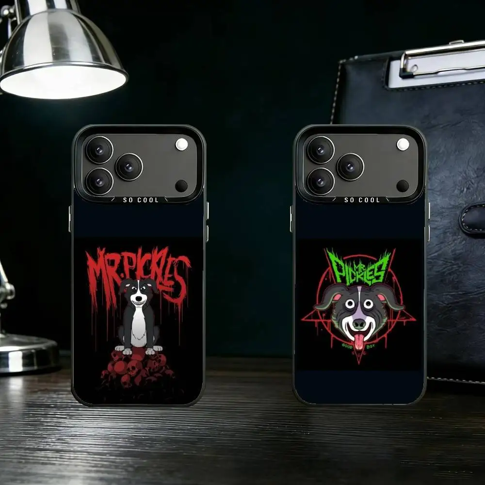 

Adult Swim Cartoon M-Mr. Pickles Phone Case For iPhone 17 16 15 14 13 12 11 Pro Max Plus Silver Matte Black Cover