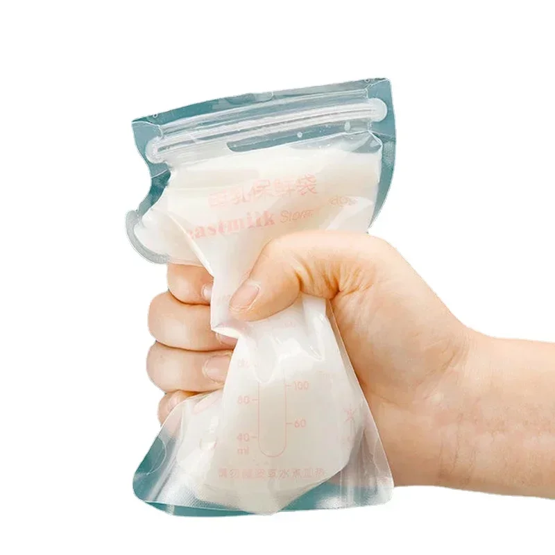 Bolsa de almacenamiento de leche materna, bolsa de almacenamiento de leche congelada desechable de pequeña capacidad, tienda de alimentos para bebés, bolsas de conservación de alimentos seguros sin BPA