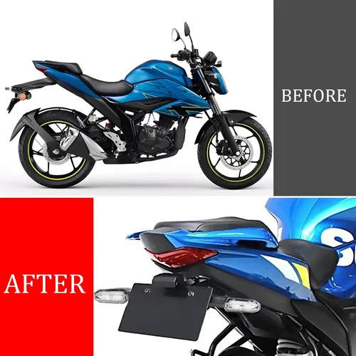 Imagen 2 del producto Eliminador de guardabarros LED para motocicleta, señal de giro trasera ordenada para SUZUKI GIXXER 150 250 2021 2022 2023 2024 2025