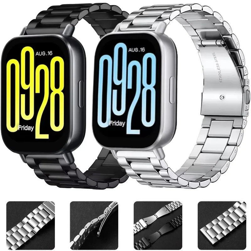 【セール中】22/20mmメタルストラップ Redmi Watch 5 Active/Lite用 ステンレススチールブレスレット Samsung Watch 7 6 5 4 40mm 44mm Amazfit Active 2バンド対応
