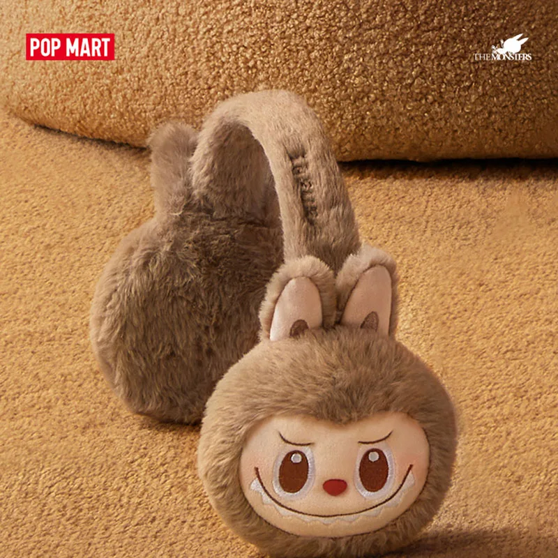 Warm Fluffy Series Labubu Earmuffs 100% Original Cute Action Anime Figure Ornaments Collection Gift