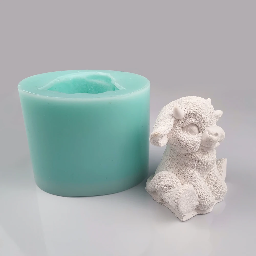 Zodiac Cow Mold, Silicone Soap Molds, Clay Resin Moulds, Year of the Ox, Baby Cow, PRZY, DW0242