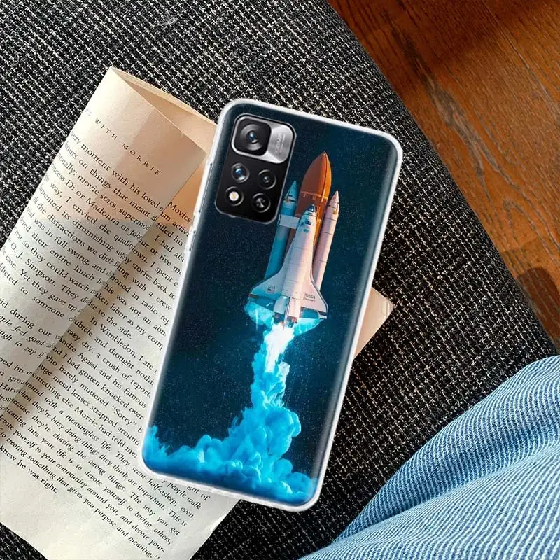 Space Shuttle Navigation Phone Case For Xiaomi Redmi Note 11 11S 11T 5G 11E 10S 10 12S 12 Pro Plus 9S 9T 9 8T 8 7 6 5 Capa Coque