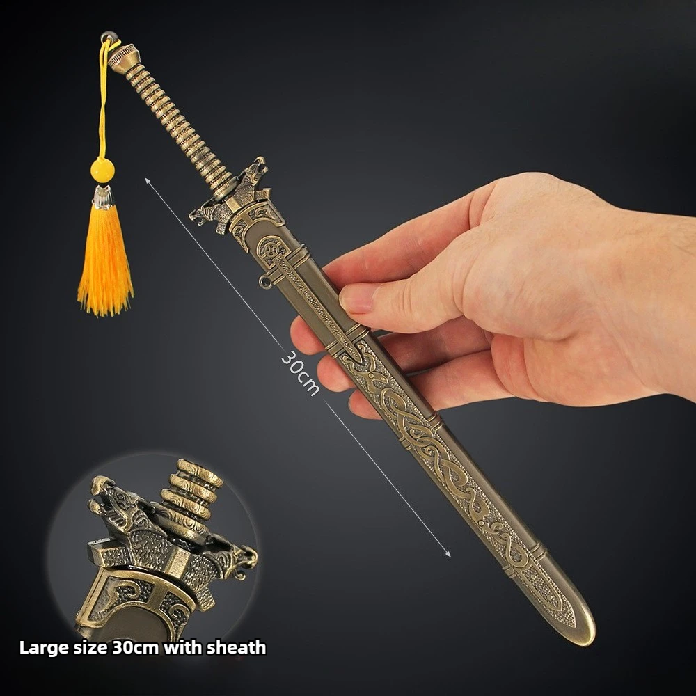 Épée Chongye périphérique de jeu 30cm, modèle d'armes, accessoire de Cosplay, épée célèbre ancienne, artisanat en métal, ornement de bureau, jouets cadeaux pour garçon