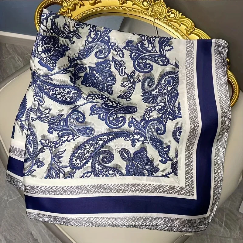 

2025 Vintage Paisley Square Scarf Stylish Thin Breathable Satin Small Neck Scarf Casual Daily Versatile Headband