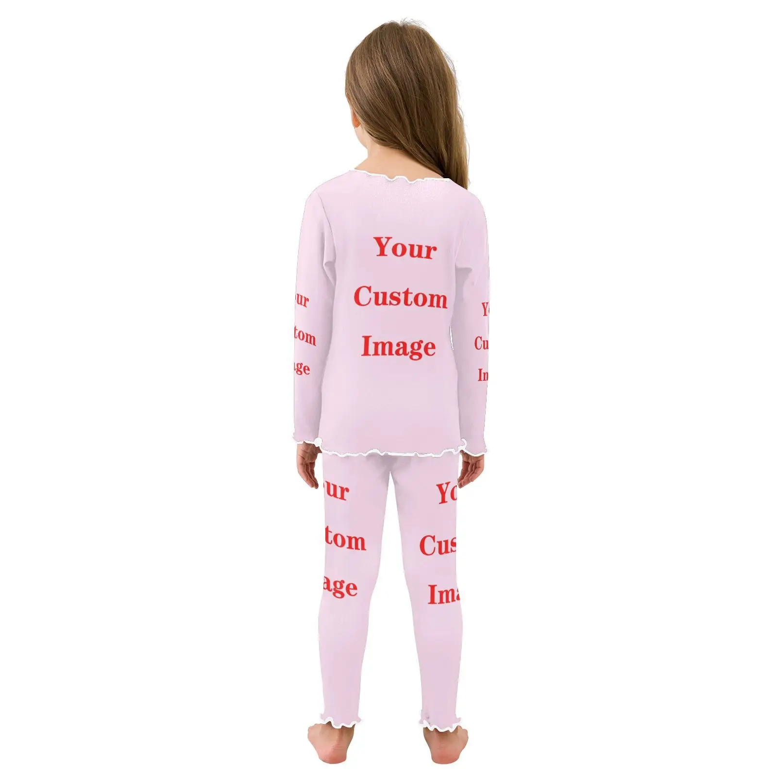 Primavera Otoño Invierno manga completa suave imagen personalizada conjuntos de pijamas para niñas ropa de dormir cómoda para niños ropa de dormir ropa de dormir