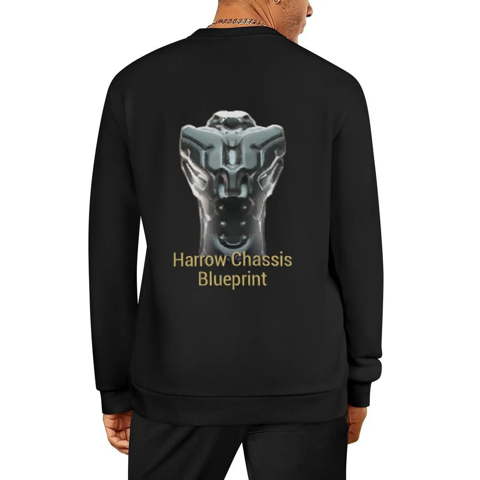 

Harrow Chassis Blueprint Warframe Tennocon Meme Pullover clothes for men anime clothes sports sweatshirt man
