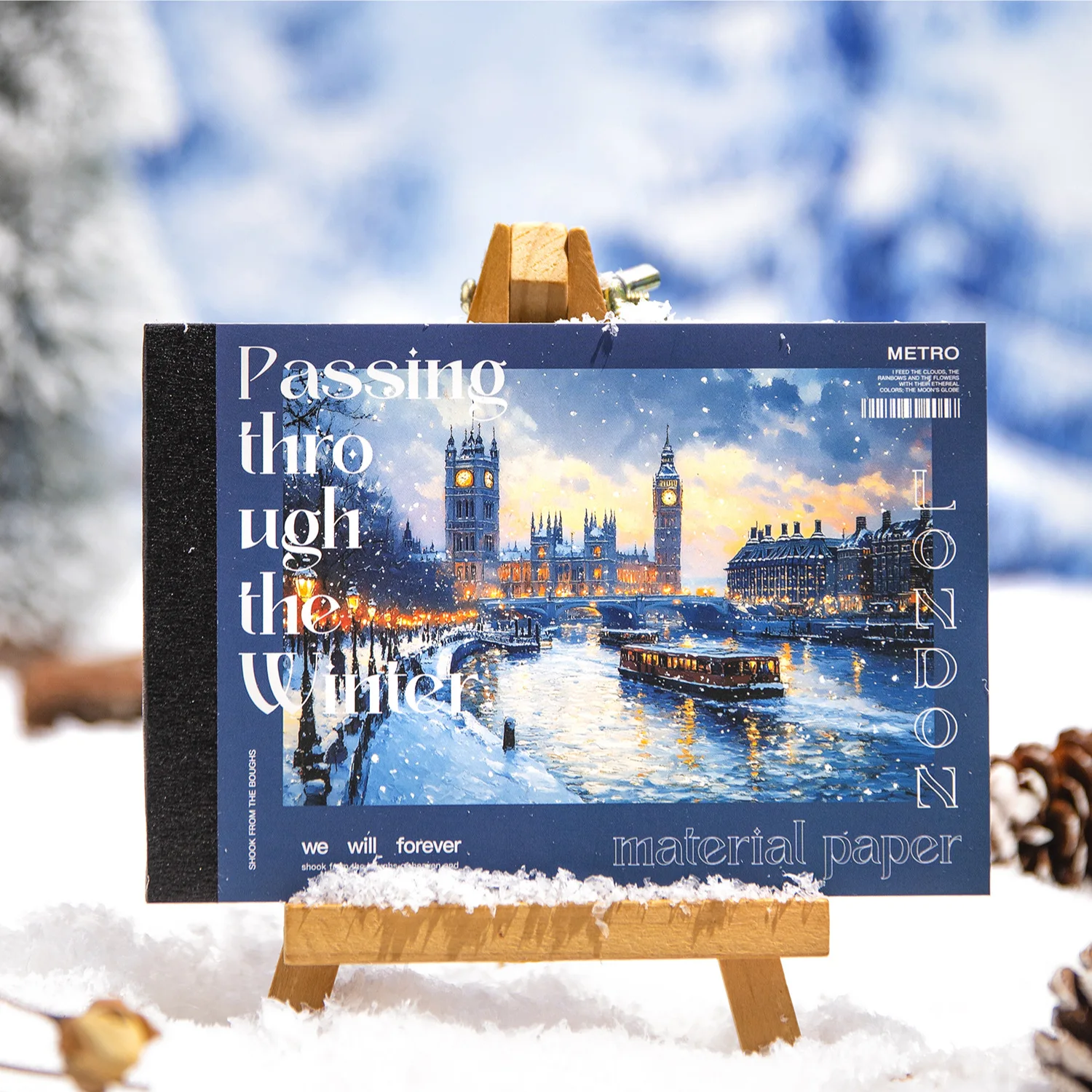 

30pcs/1lot Memo Pads Material Paper Passing through winter Junk Journal Scrapbooking Cards Retro Background Decoration Paper